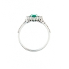 anello smeraldo e doppio giro di diamanti