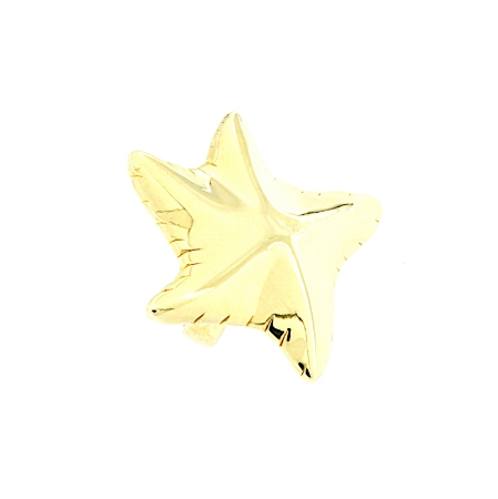 Anello stella marina in argento dorato