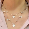Collana in argento zirconi e perle 