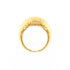anello in oro bombato sfaccettato