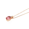 Collana con pendente in tormalina rosa e diamanti