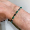 Bracciale da uomo con malachite ed oro