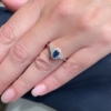 Anello con zaffiro e diamanti 