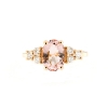 Anello in oro rosa con morganite e diamanti