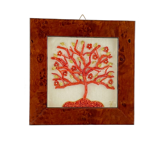 quadro in corallo albero della vita