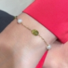 Bracciale in oro perle e peridoto